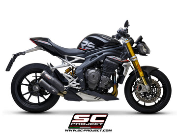 SC Project Twin CR-T Slip-On Exhaust for Triumph Speed Triple 1200 RS 2021-23